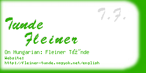 tunde fleiner business card